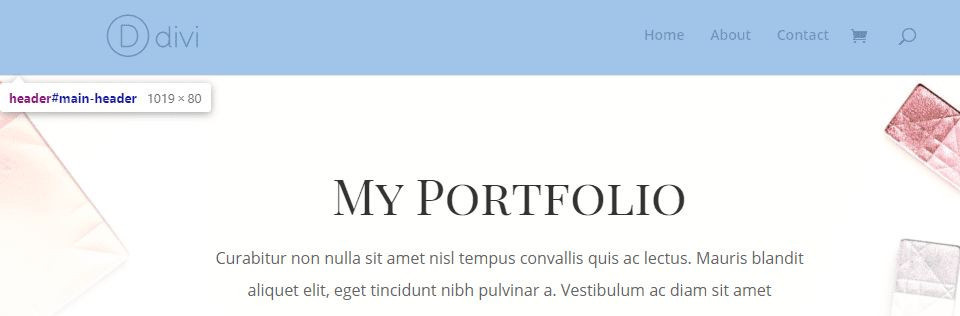 header menu