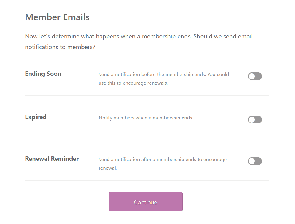 membership emails