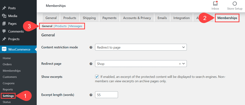 membership configuration