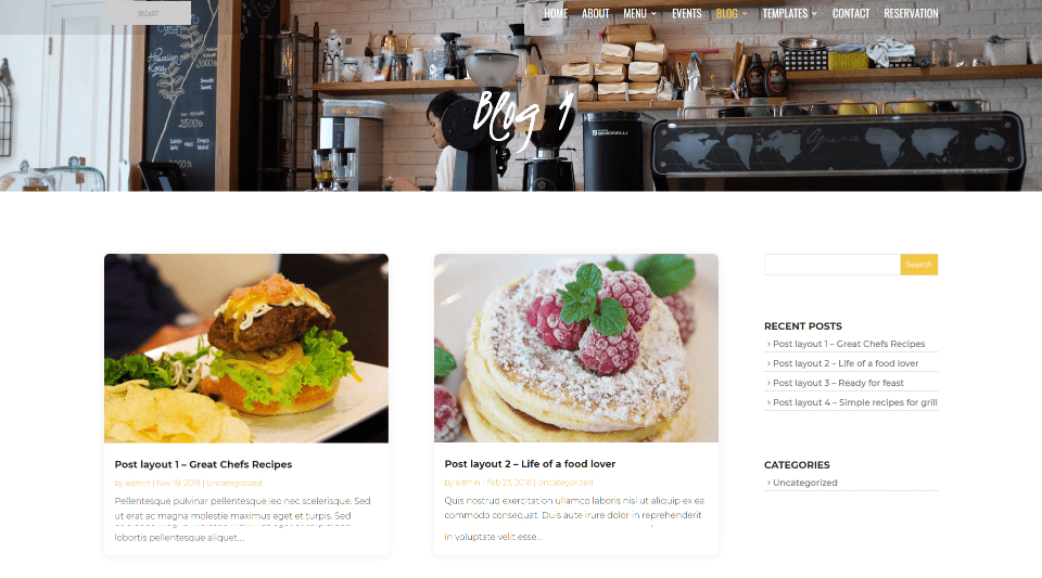 Divi Chef Blog Pages