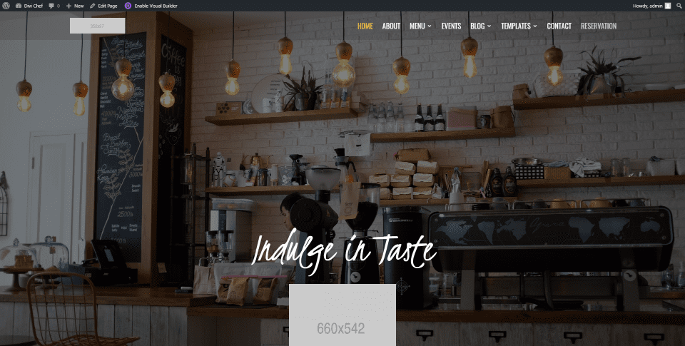 Divi Chef Child Theme Home Page