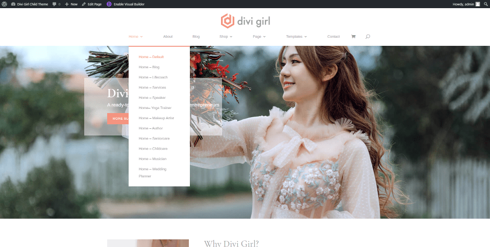 Divi Girl Headers