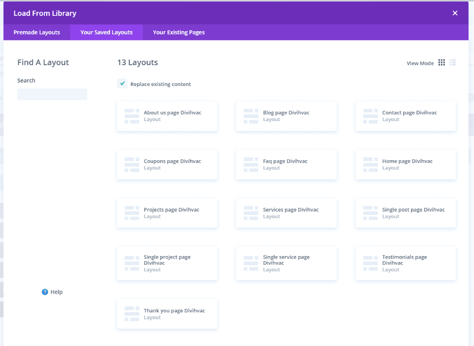 DiviHvac Pages