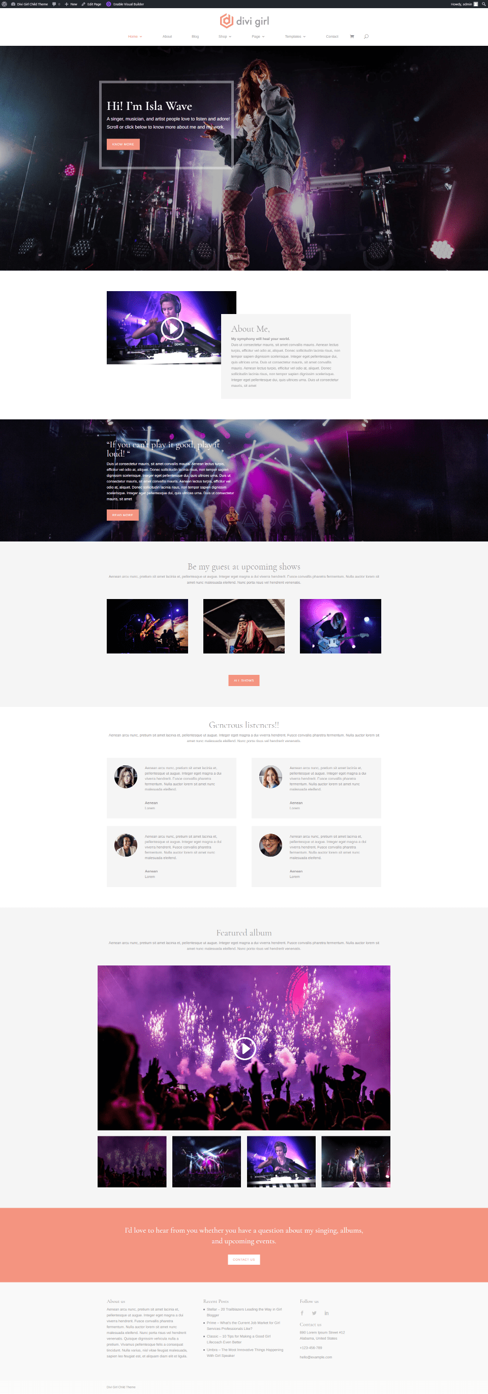 Musician Homepage