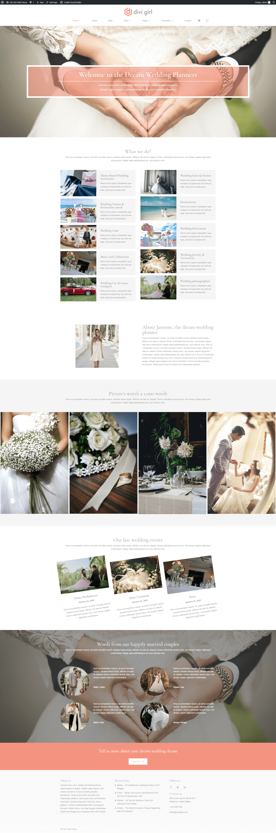 Wedding Planner Homepage