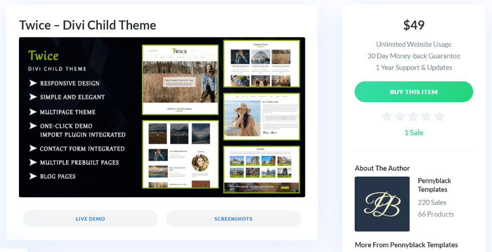 Where to Purchase the Twice Divi Child Theme