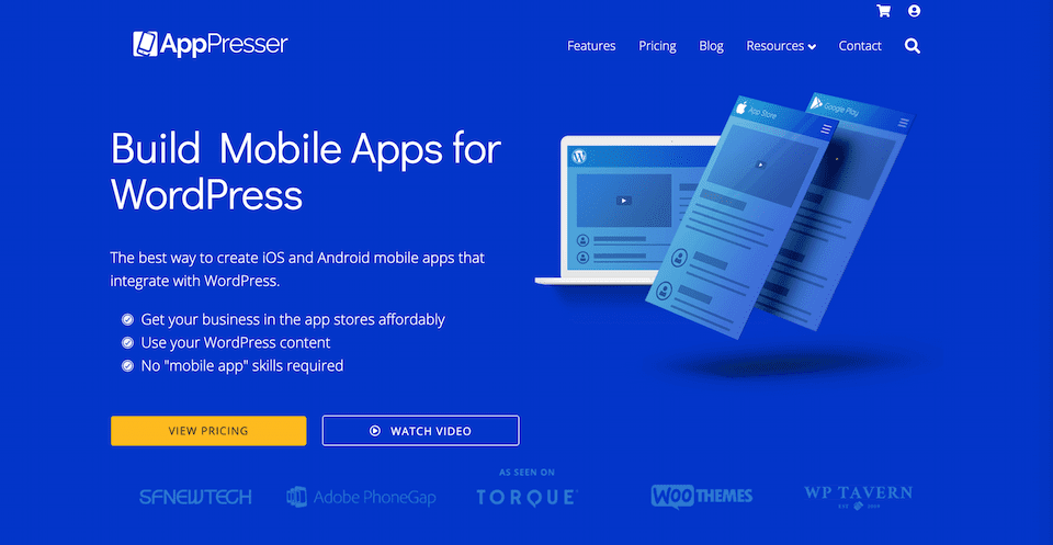 The AppPresser home page.