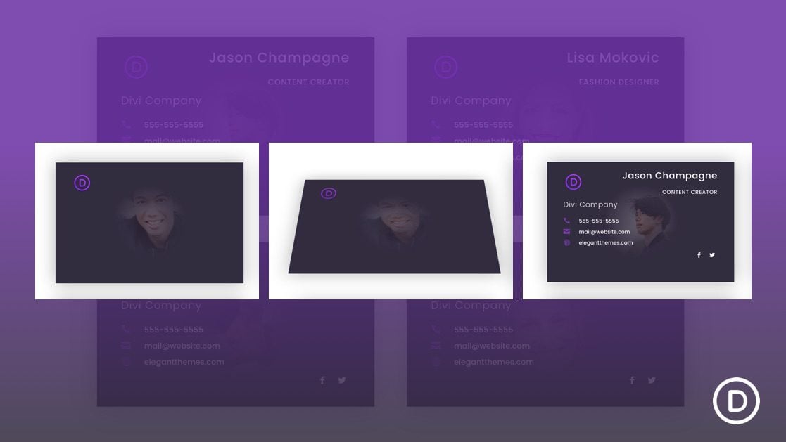 How to Design Business Cards with Flip Animation on Click to Showcase Your Team in Divi