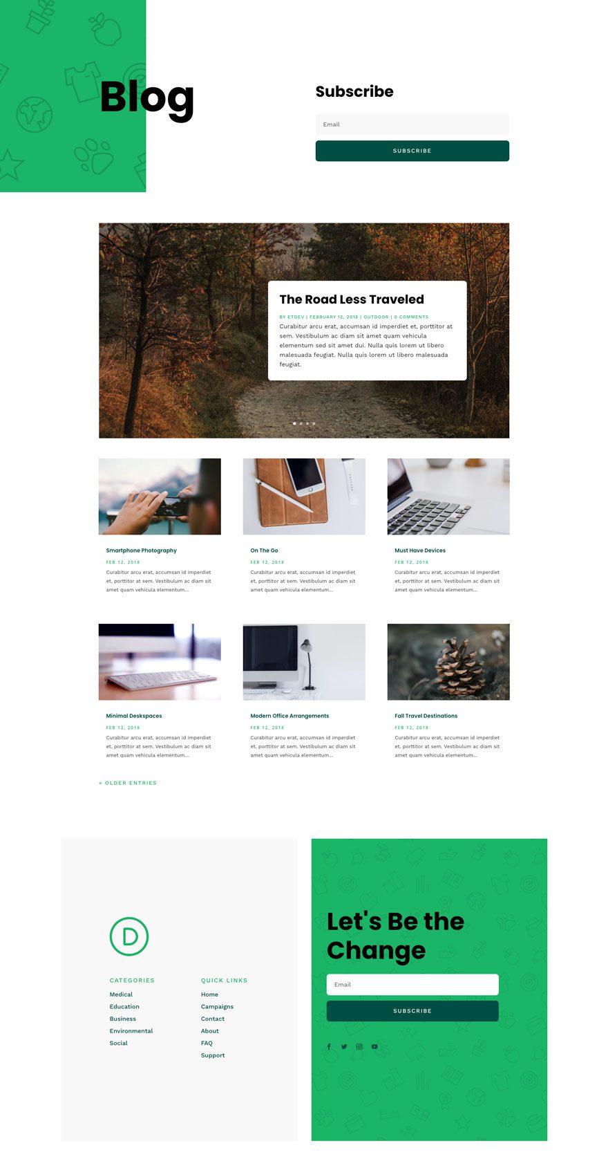 divi crowdfunding layout pack