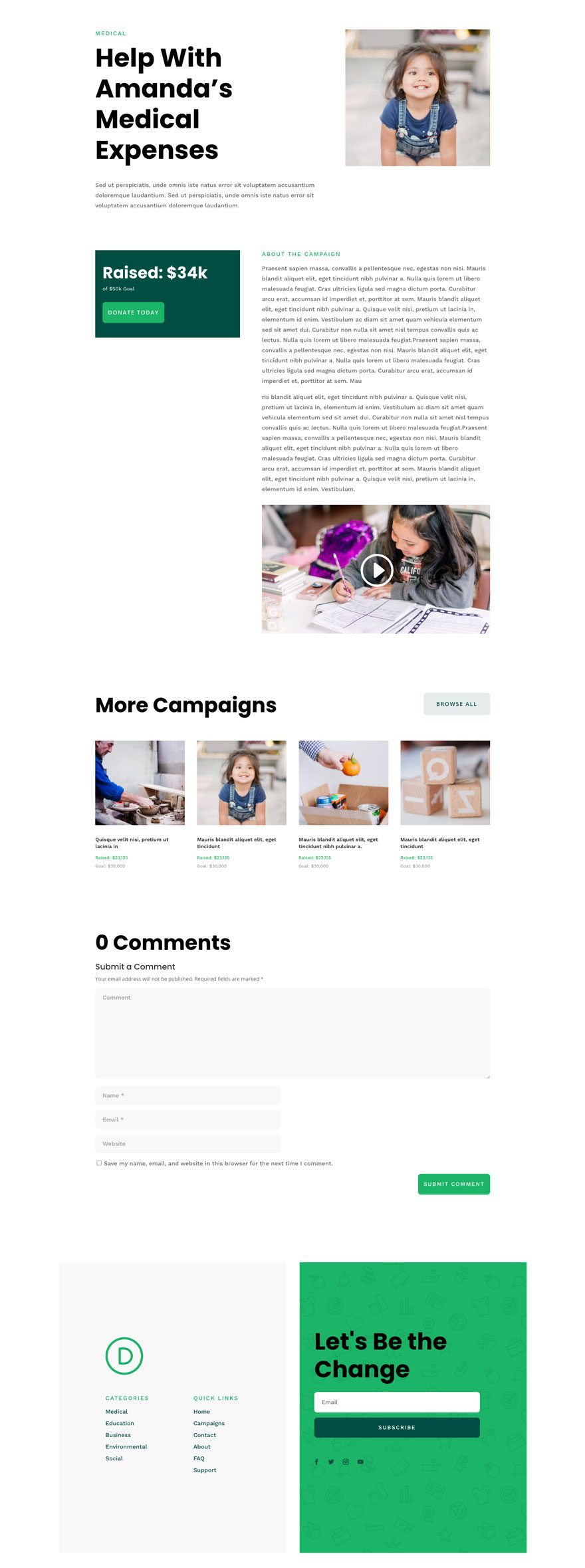 divi crowdfunding layout pack