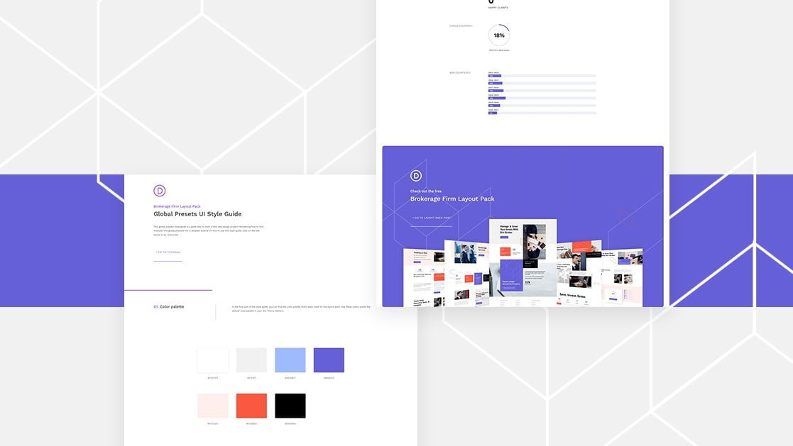 Download a FREE Global Presets Style Guide for Divi’s Brokerage Firm Layout Pack