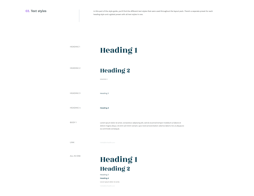 telehealth global presets style guide