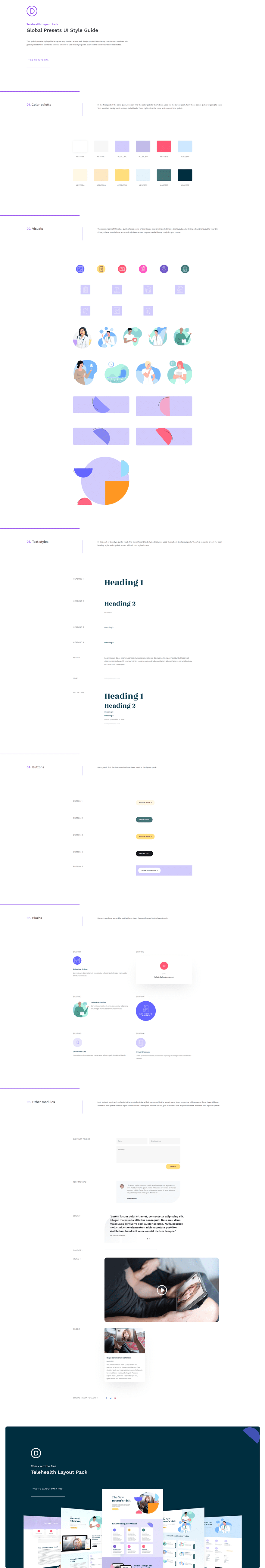 telehealth global presets style guide