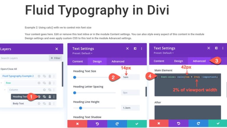 The Complete Guide For Creating Fluid Typography In Divi – VXLW