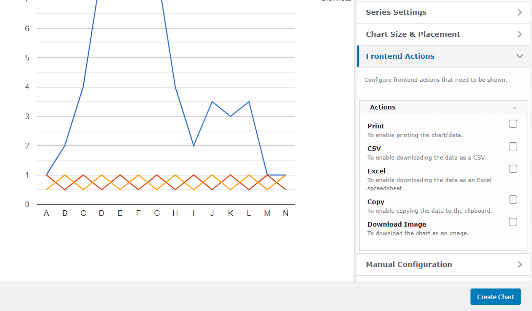 Enabling options to print and download Visualizer tabs