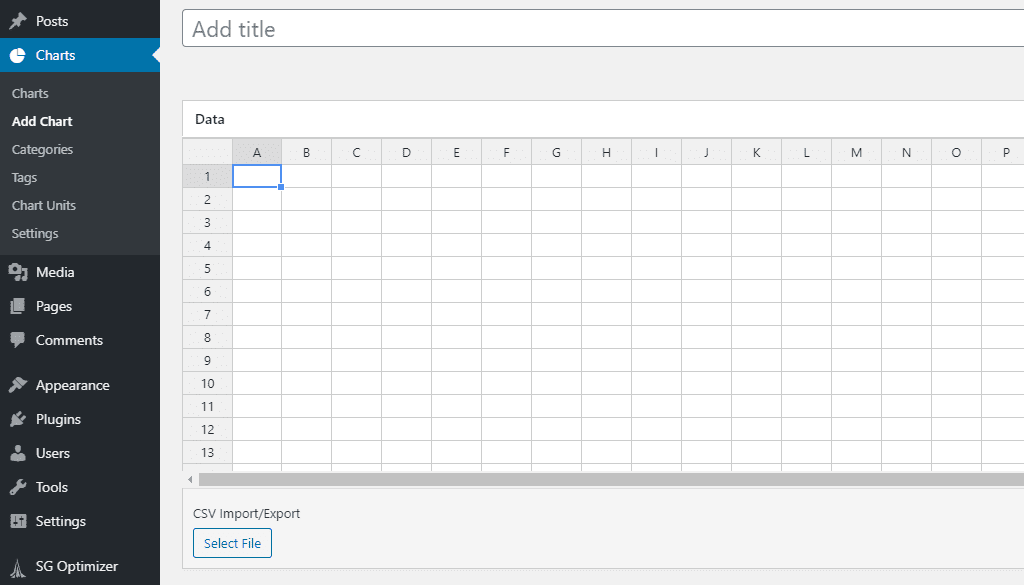 The M Chart spreadsheet editor