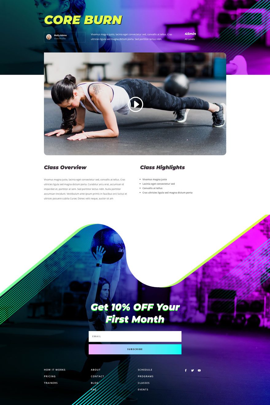 Get a FREE Virtual Fitness Layout Pack for Divi 7