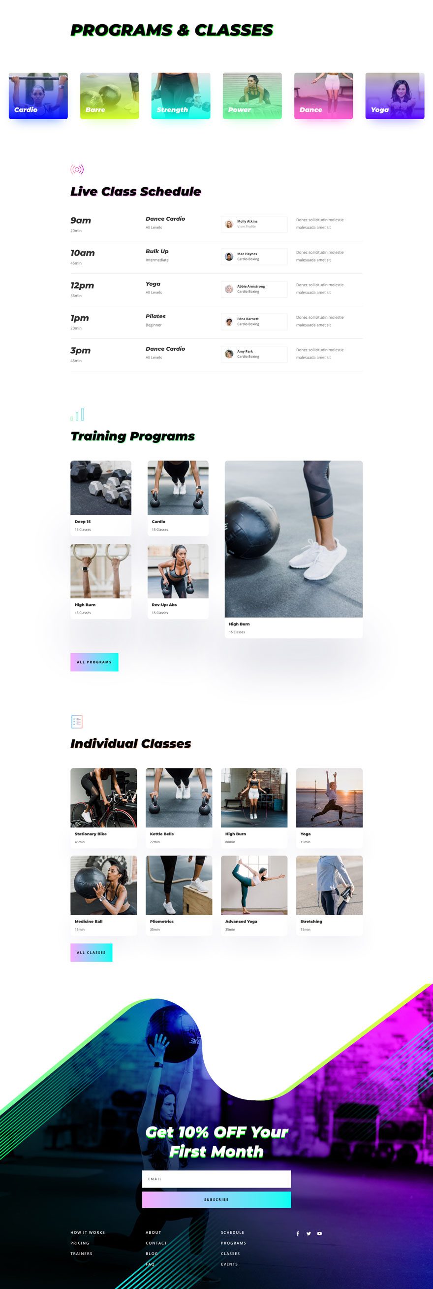 Get a FREE Virtual Fitness Layout Pack for Divi 6