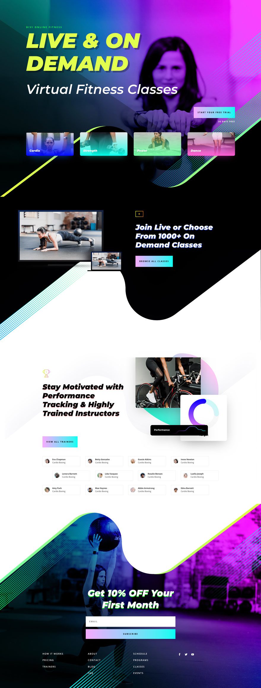 Get a FREE Virtual Fitness Layout Pack for Divi 2