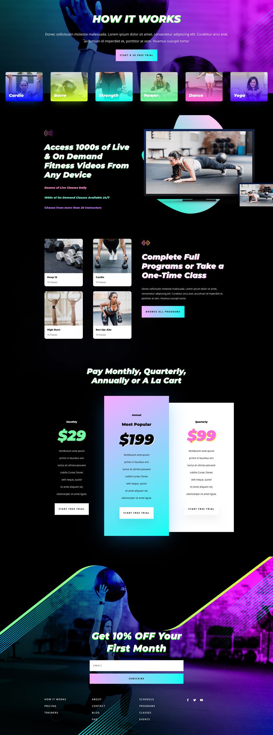 Get a FREE Virtual Fitness Layout Pack for Divi 3