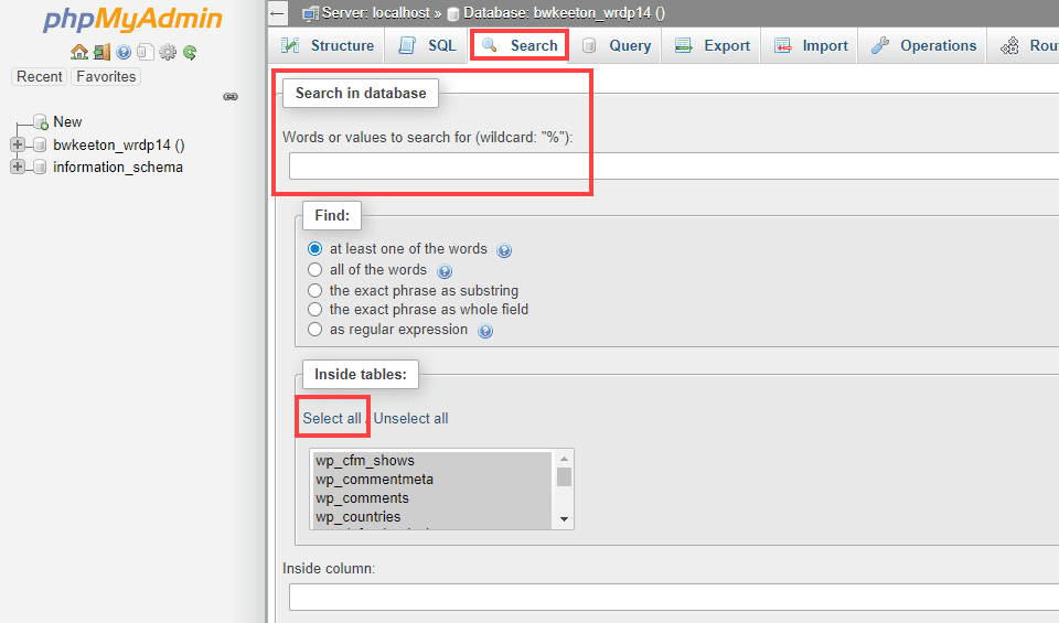 mysql