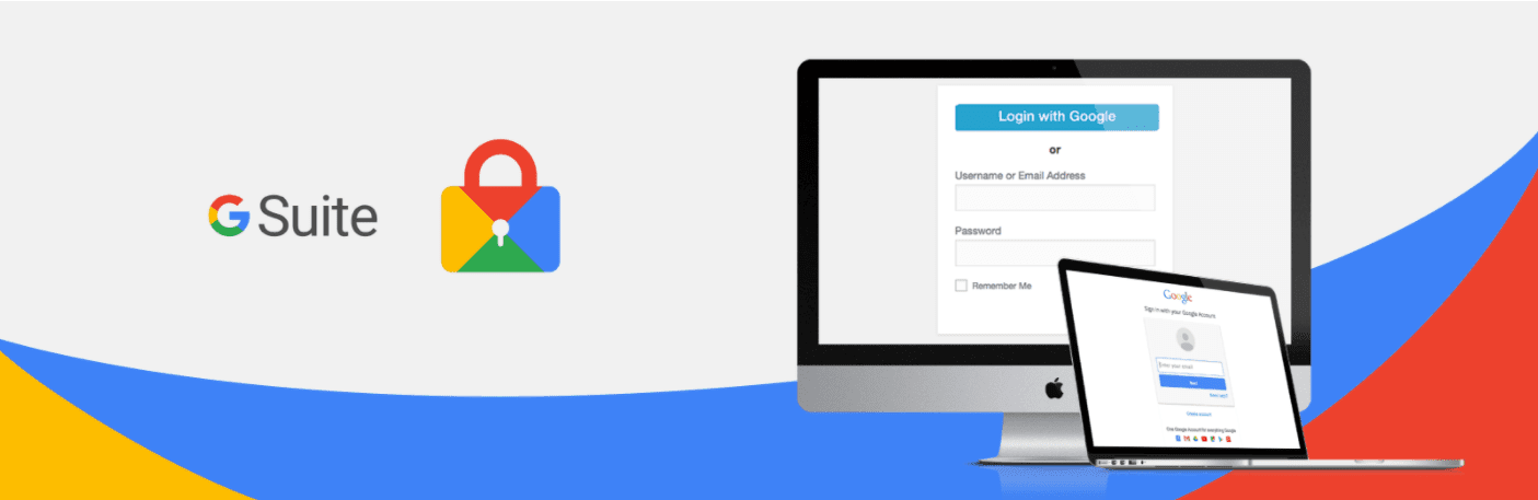 The Google Apps login banner.