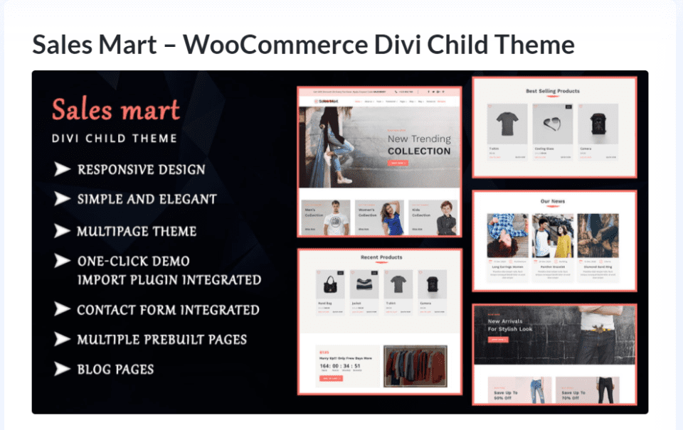 Purchase Sales Mart Divi Child Theme