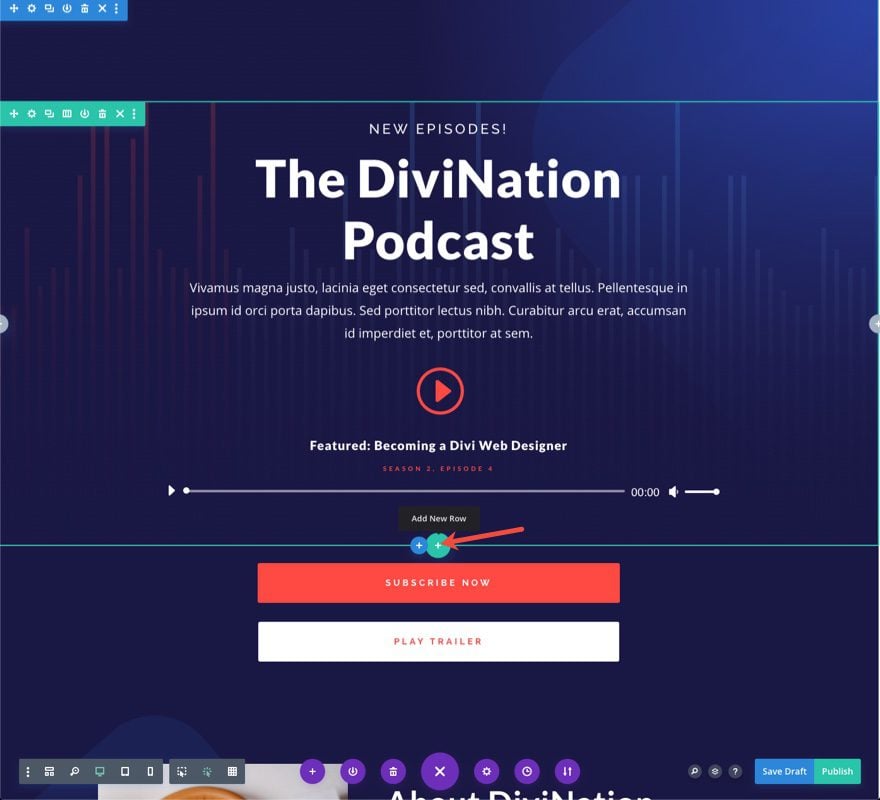 divi sticky audio content bar