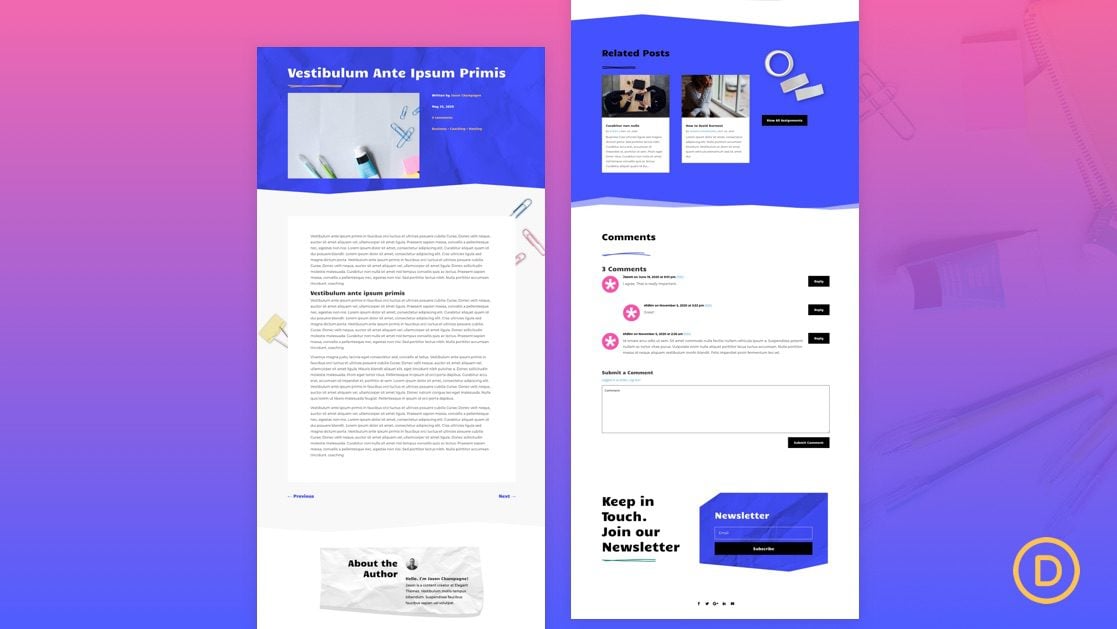 Get a FREE Blog Post Template for Divi’s Classroom Layout Pack