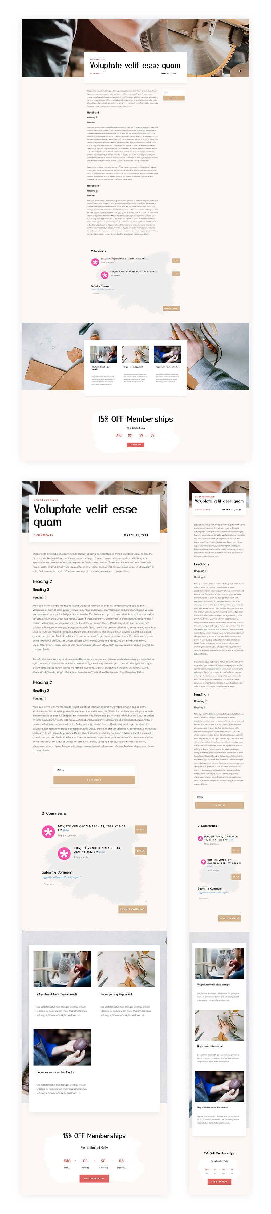 craft school blog post template