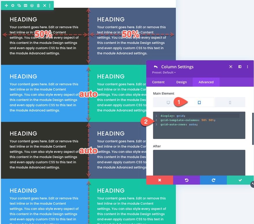 css grid layout for divi modules