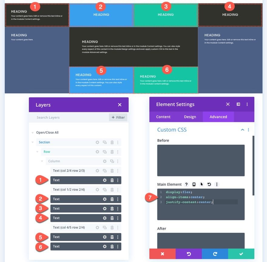 css grid layout for divi modules