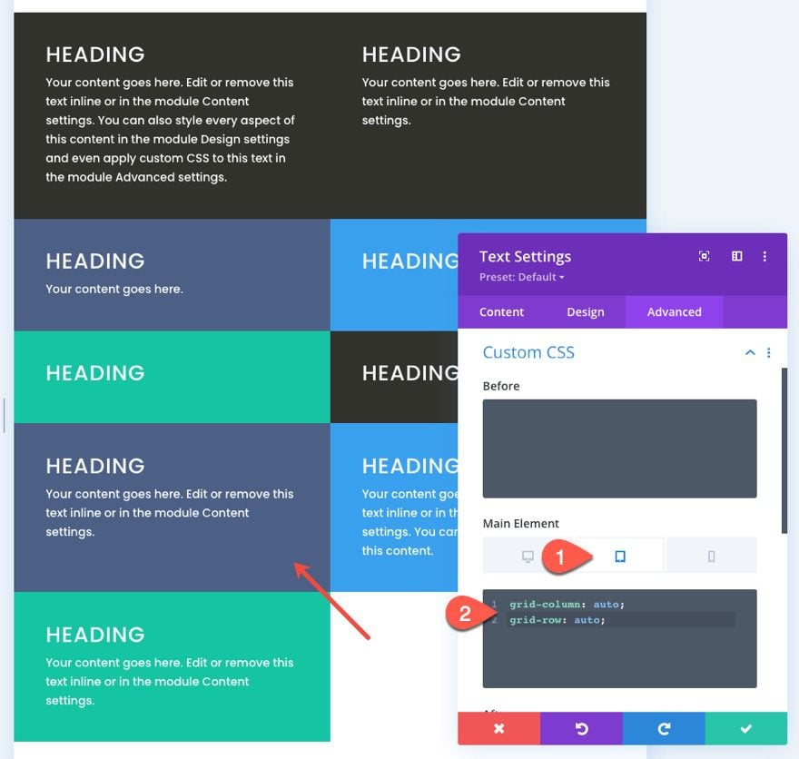 css grid layout for divi modules