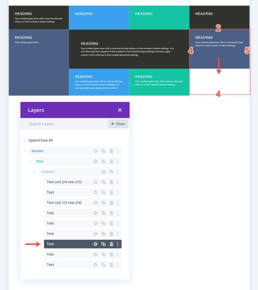 css grid layout for divi modules