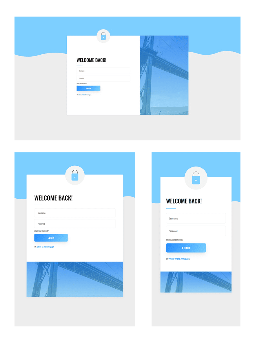 divi login page