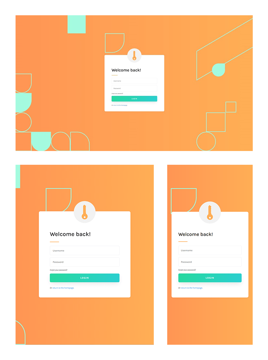 divi login page