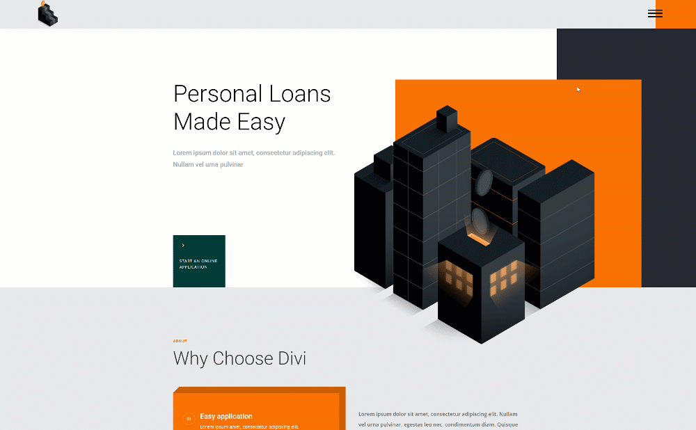 personal loan header footer