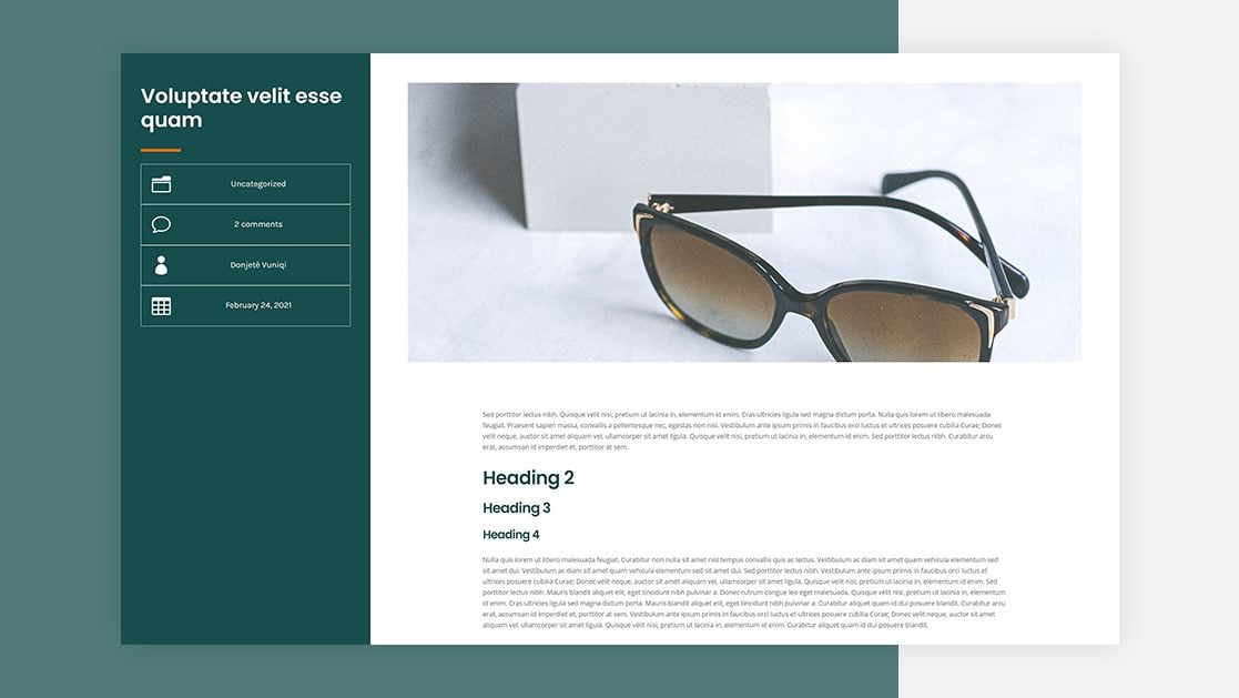 Download a FREE Blog Post Template for Divi’s Sunglasses Shop Layout Pack
