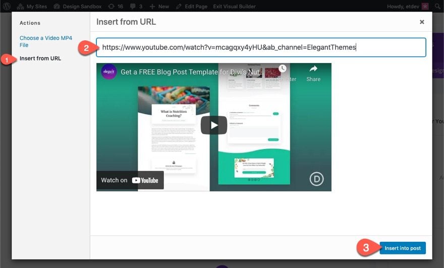 divi video transcript toggle