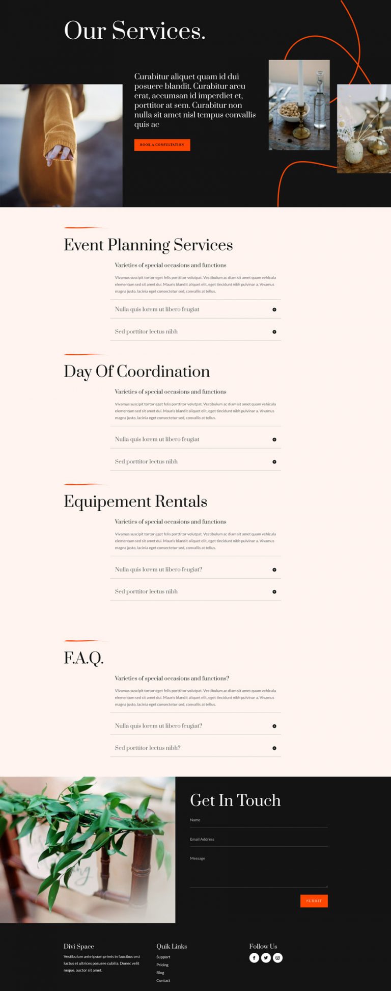 Get a FREE Event Venue Layout Pack for Divi