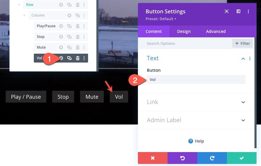 divi custom html5 video controls