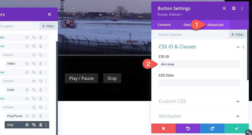 divi custom html5 video controls