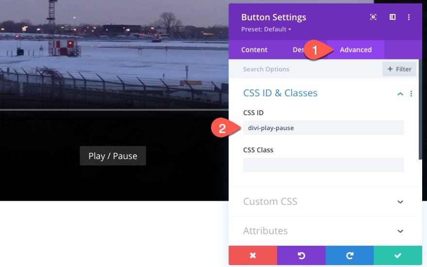 divi custom html5 video controls