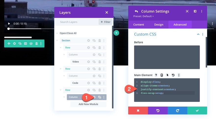 divi custom html5 video controls