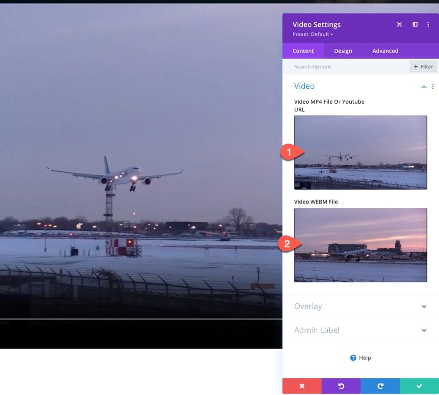 divi custom html5 video controls