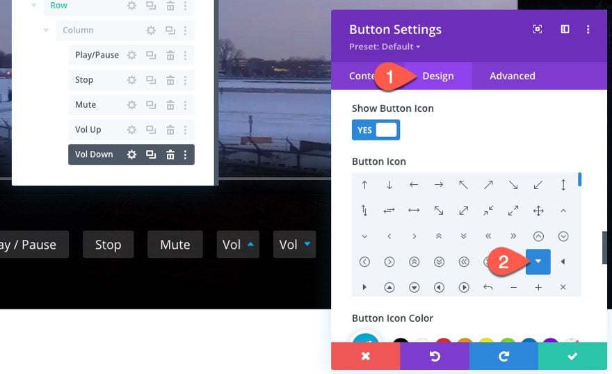 divi custom html5 video controls