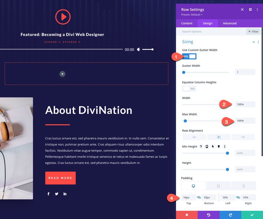 divi sticky audio content bar