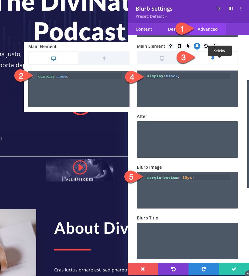 divi sticky audio content bar