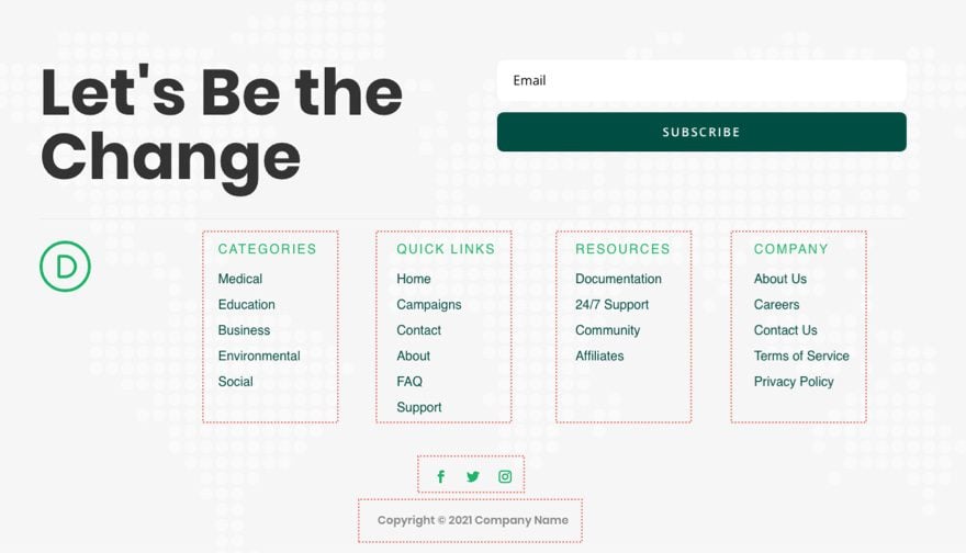 crowdfunding header footer template