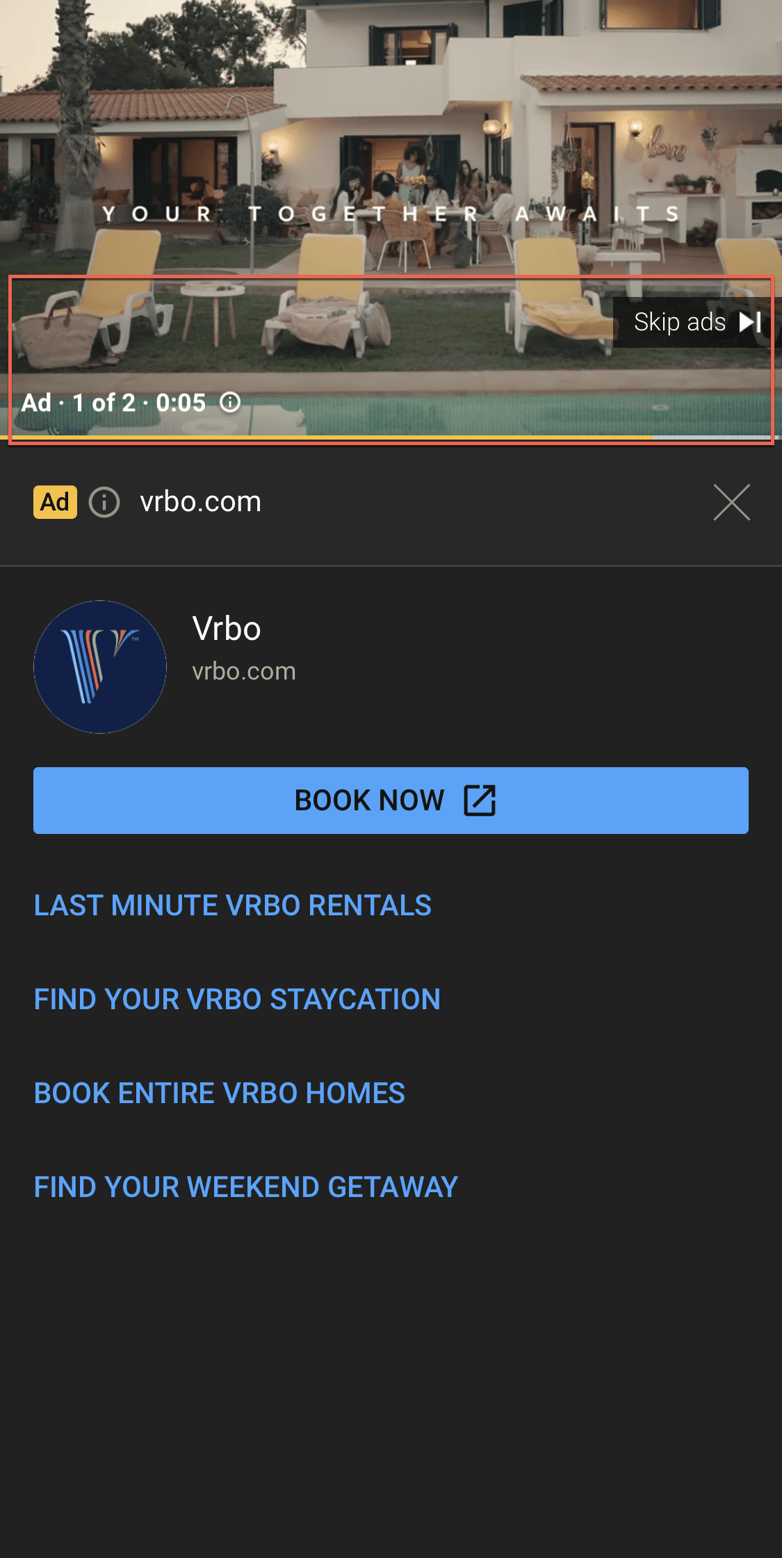 youtube ads skippable